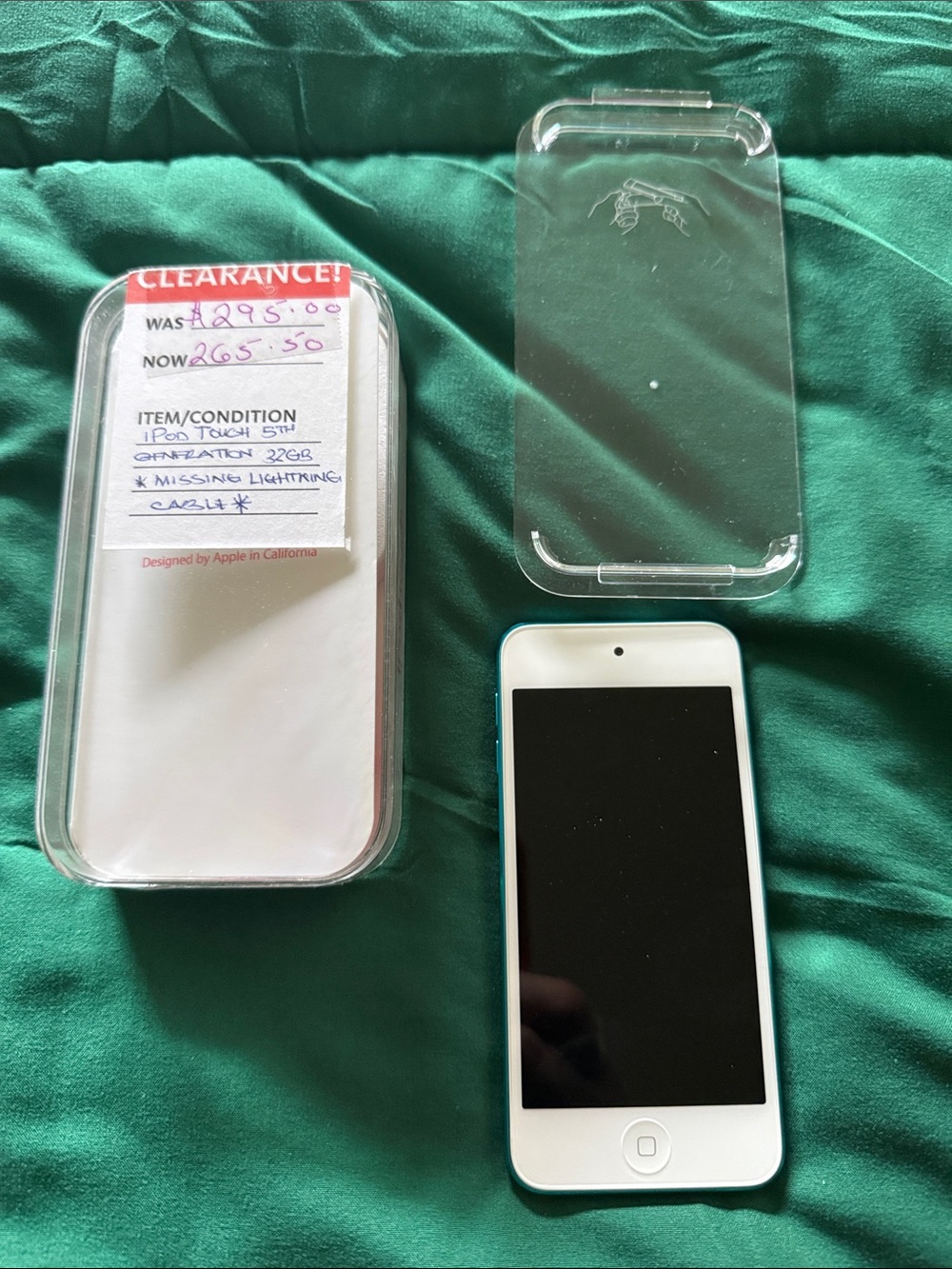 Apple iPod Touch Blue White Front 5th Gen Style Media Playe